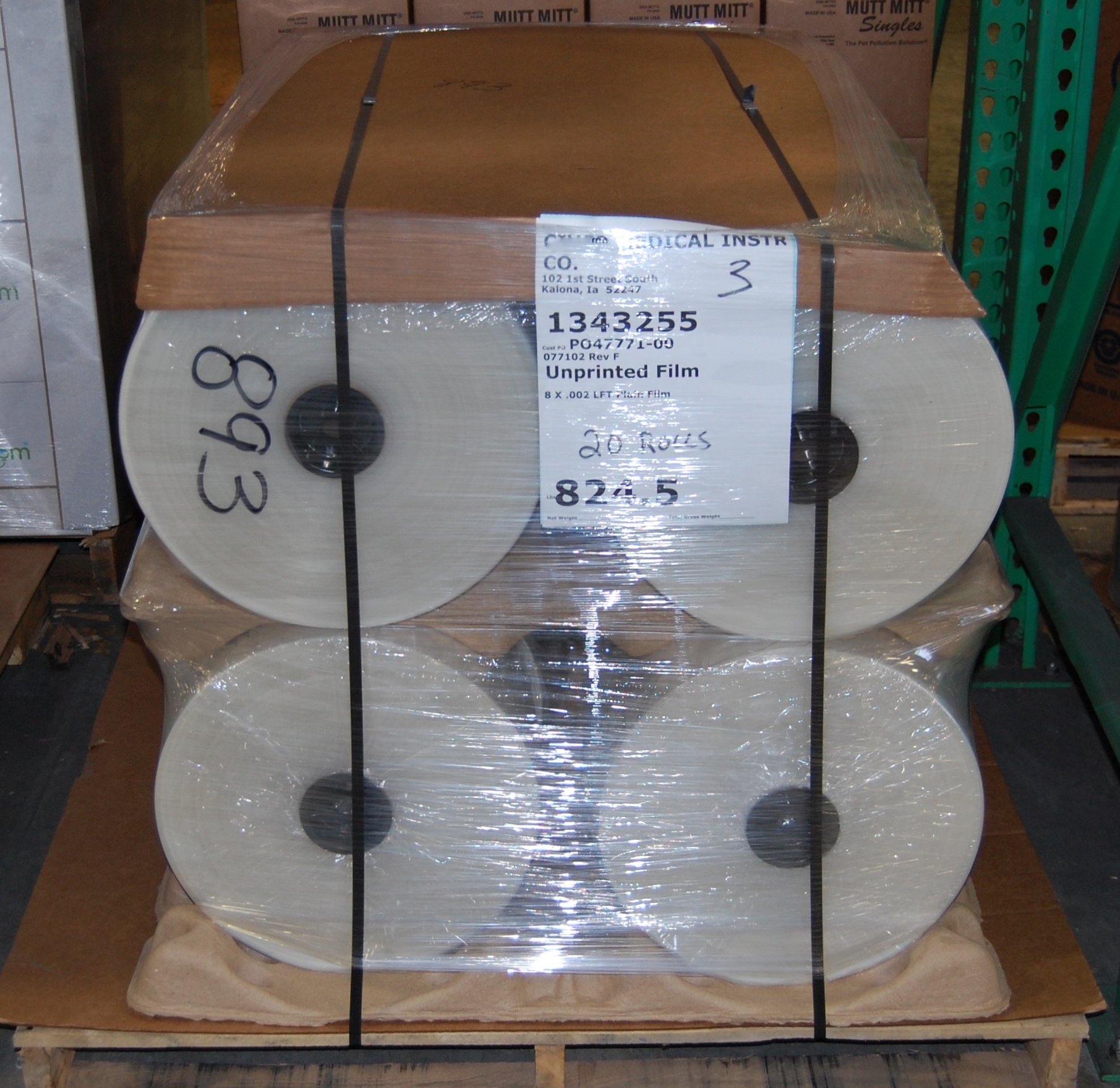 Bound Pallet of Plain Film